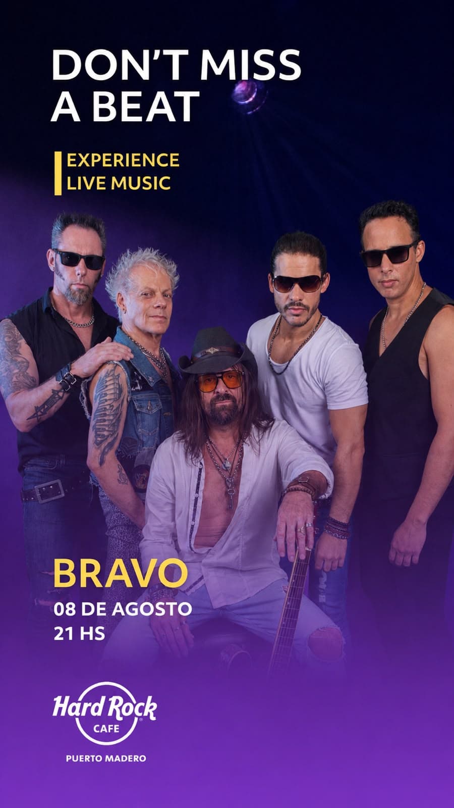 BRAVO el regreso en vivo en el Hard Rock Café