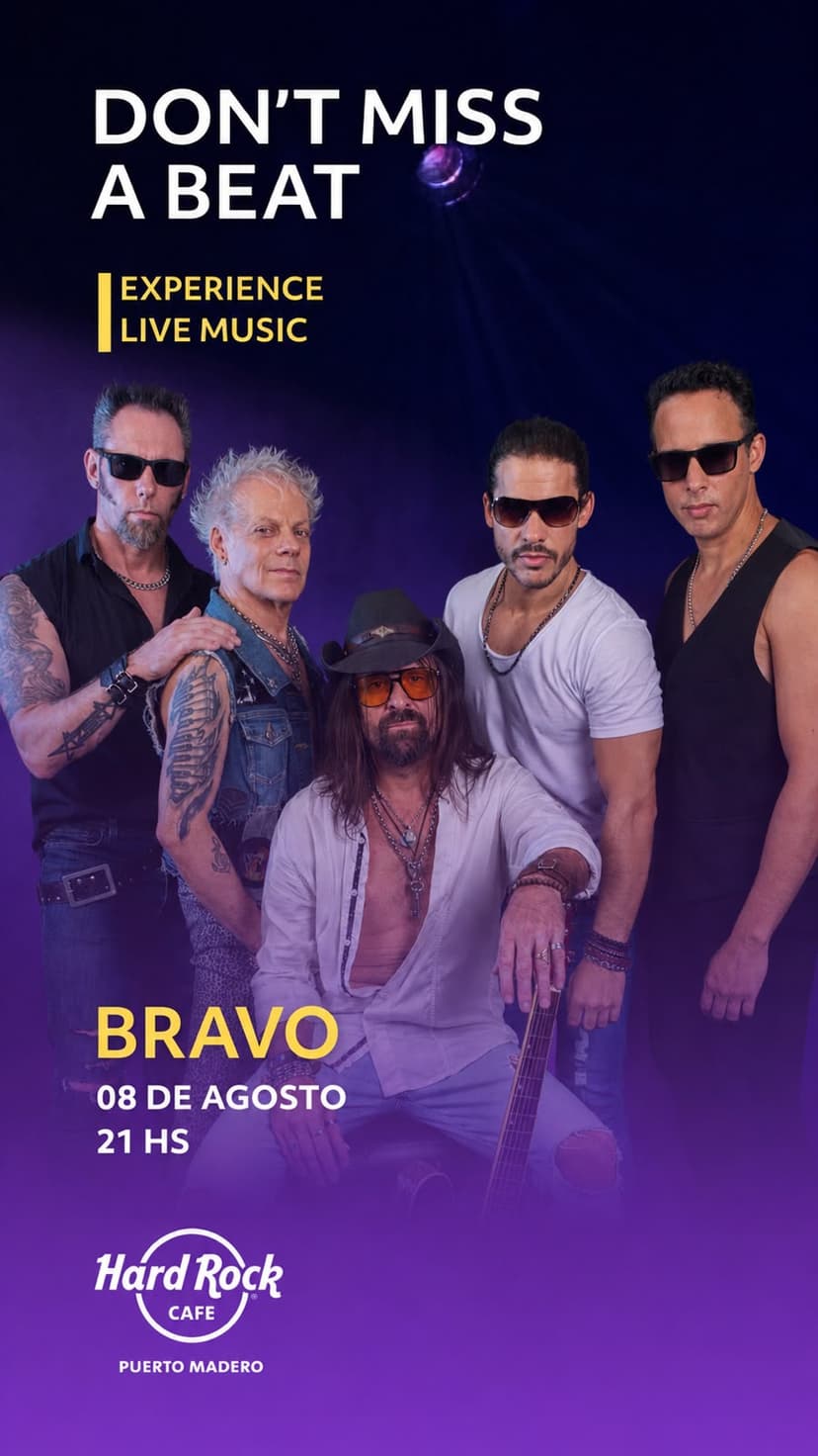 BRAVO el regreso en vivo en el Hard Rock Café